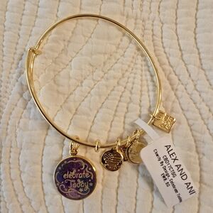 NWT Alex and Ani Celebrate Today Charm Bracelet